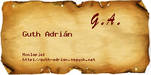 Guth Adrián névjegykártya